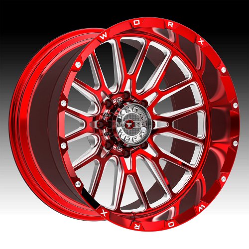 Worx Offroad Forged WF818RT Red Milled Custom Truck Wheels 1